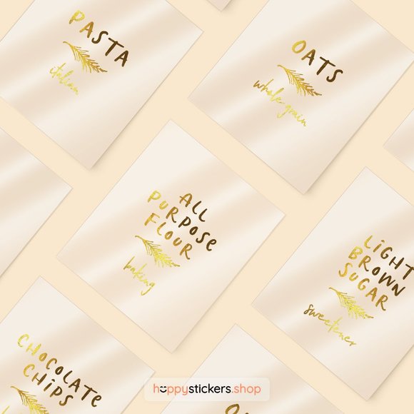 36 Labels • Poppit Minimalist Pantry for Kitchen Storage • Organization Labels - Picture 15 of 17